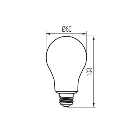 LED žárovka E27 Edison A60 4W 250lm 1800K Warm Amber XLED Filament Kanlux