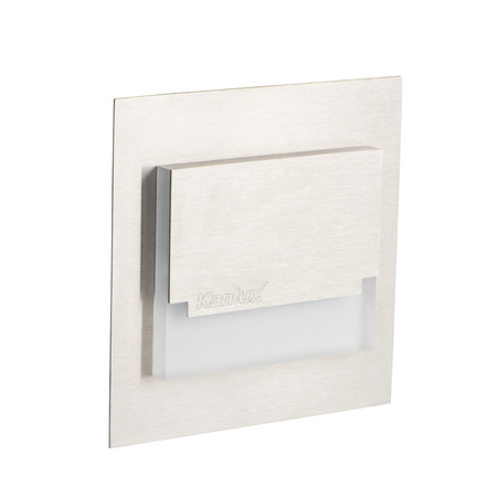 Schodišťové svítidlo LED 0,8W 15lm 6500K Cold Square Silver Sabik Kanlux
