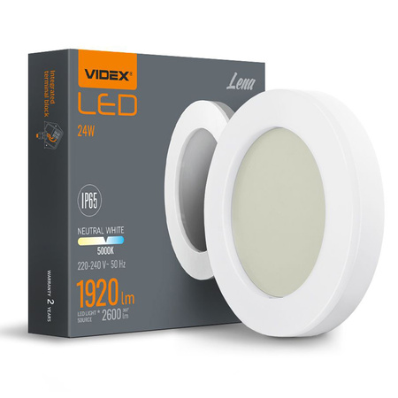Venkovní LED lampa 24W 2600lm 5000K studená bílá Videx