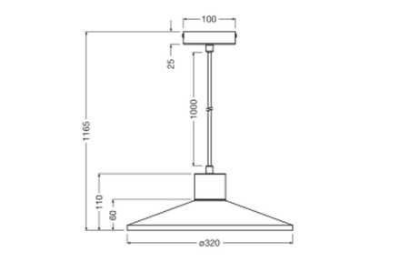 Dekorativní stropní závěsné svítidlo E27 s převisem šedohnědý betonový dekor Ledvance