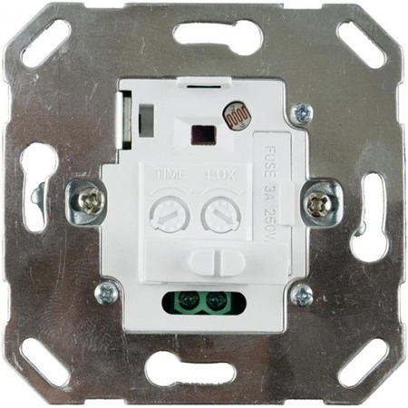 PIR pohybový a soumrakový senzor. zapuštěná montáž. 160°. 9m. vnitřní pro krabici. bílá