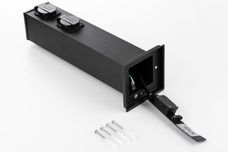 Venkovní zahradní lampa E27, LED sloupek 2x se zásuvkou 230V 40cm IBERI LUMILED