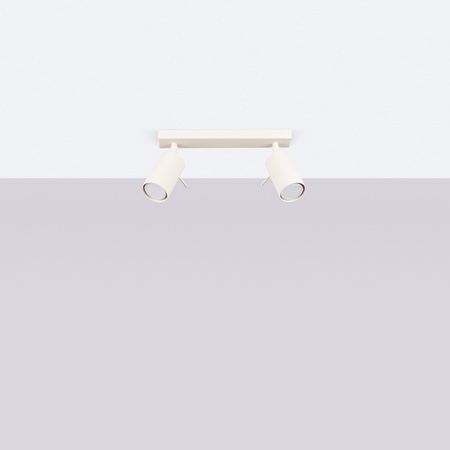 Bodové reflektorové stropní svítidlo Tuba 2x GU10 béžový kroužek Bittersweet Shimmer SL.1495 Sollux