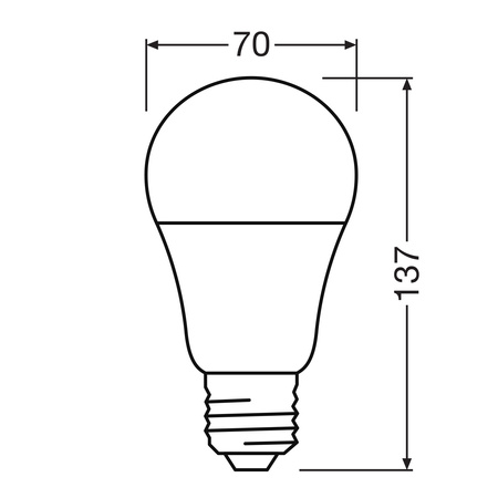 LED žárovka A70 E27 20W = 150W 2452lm 2700K teplá bílá LEDVANCE DIMMABLE