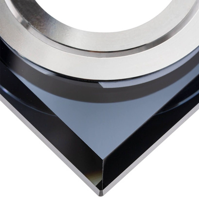 Skleněné Halogenové svítidlo, Nastavitelná Čtvercová Černá ARIAN + LED GU10 6W 4000K LUMILED