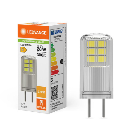 LED žárovka s kapslí GY6.35 2.2W = 28W 300lm 2700K teplá bílá 320° 12V Ledvance