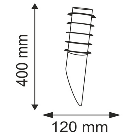 Zahradní nástěnné svítidlo LED fasádní lampa E27 SERENA šedá 40cm GOLDLUX (Polux)