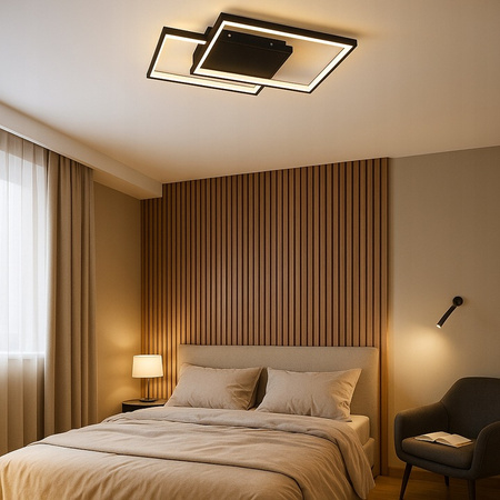 Stropní svítidlo LED 45W CCT GALAXIS POLARIS Black + dálkové ovládání Controller