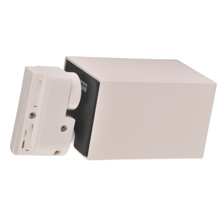 GU10 Bílý+černý reflektor pro montáž na kolejnice Čtvercový POLUX