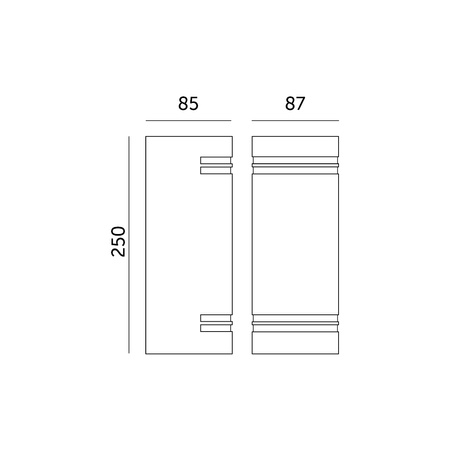 Zahradní venkovní nástěnné svítidlo 2x GU10 IP44 Black Quazar Kobi