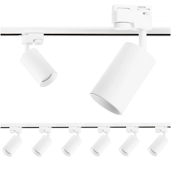 Osvětlovací lišta 2m + 6x reflektor lištový, GU10 Bílá SAGI LUMILED