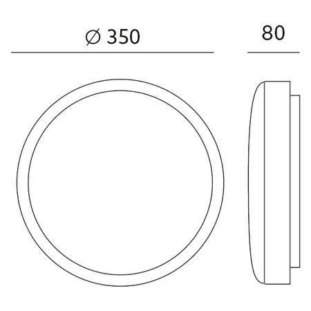 Stropní LED svítidlo pro koupelnu 24W 4000K IP44 ZOE White 35cm