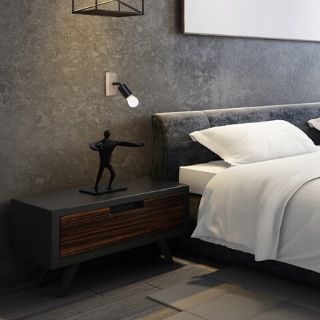 Bodové nástěnné svítidlo E27 Bodové světlo pohyblivé černohnědé Eos Masterled