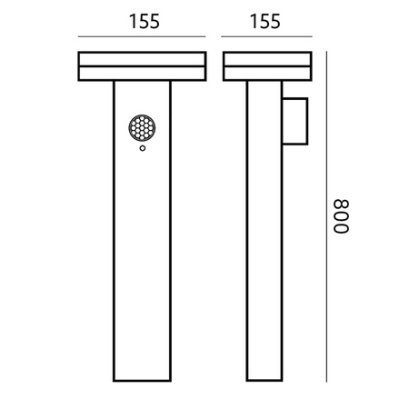 LED solární zahradní lampa 5.5W 4000K POST 80cm SOLARIS 3S Kobi