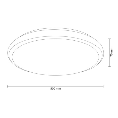 LED stropní svítidlo Irina 36W 1980lm 50cm GOLDLUX (Polux) + dálkový ovladač