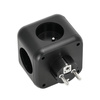 KOBI LINEA PRO CUBE 3x230V rozbočovač s uzemněním a přepínačem + 4xUSB černý