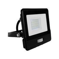 Reflektor LED 20W 1510lm 4000K IP65 Black s pohybovým senzorem a funkcí CUT-OFF Samsung Chip VT-128S-1-B V-TAC