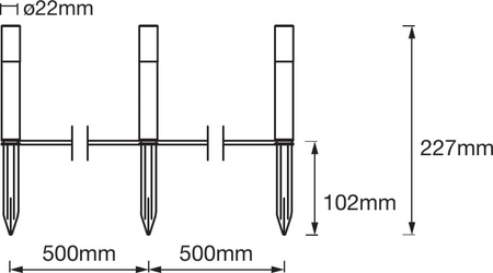 LED sloupky osvětlení RGB+W 1.9W SMART+ WiFi Garden 3 POLE Mini LEDVANCE - Prodloužení
