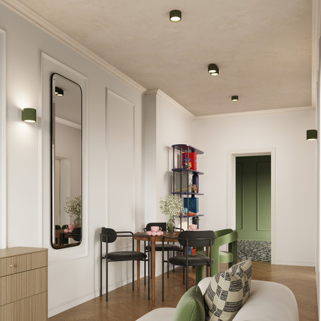 Svítidlo pro povrchovou montáž 2x GX53 Aluminium Green Olive Aura Deep Space SL.1798 Sollux