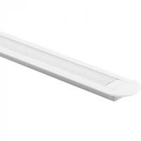 Zapuštěný hliníkový LED profil pod omítku bílý 2m s matným difuzorem pro LED pásky + krytky Ecolight řady P