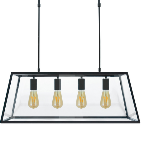 IL MIO FINLAND Lustrová závěsná stropní lampa 4xE27 Černá - GOLDLUX (Polux)