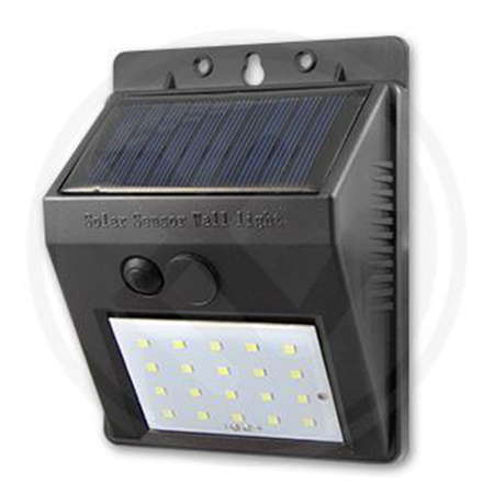 Solární LED reflektor 3W 5500-6000K studená bílá IP65 Black Twilight senzor