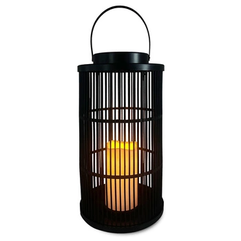 Solární lucerna LED zahradní závěsná lampa IP44 1800K Warm 36cm