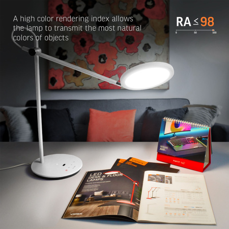 Stolní LED lampa VIDEX. stmívatelná 20W 4100K bílá
