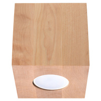 Povrchová montáž QUAD GU10 Spot Skandinávská dřevěná kostka SOLLUX