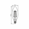 E14 C35 LED žárovka 6W = 52W 680lm 2200K Teplá bílá Jantar Filament 360° VIDEX