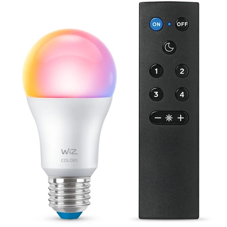 LED žárovka E27 A60 8,5W = 60W 806lm 2200-6500K RGB + TW Smart SMART WiFi Bluetooth aplikace WiZ + dálkový ovladač Controller