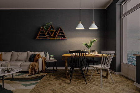 Dekorativní stropní závěsné svítidlo E27 s převisem Bílá hnědá Dekor Ledvance