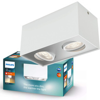 LED halogenové svítidlo pro povrchovou montáž 2x 4,5W BOX Moving white PHILIPS