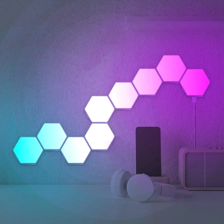 MAYA RGBW LED dekorační lampa 9 kostek RF dálkové ovládání Sanico Goldlux