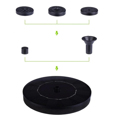 LED HERMES Solární zahradní fontána plovoucí s čerpadlem 180l/h LUMILED