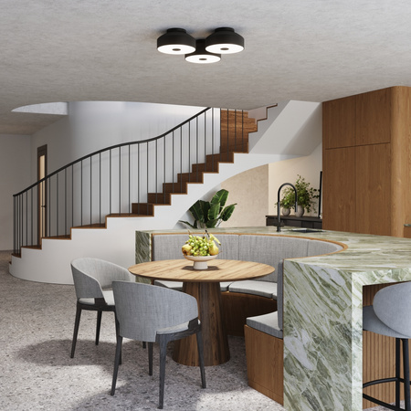 Stropní svítidlo LED Plafond 4x E27 černé OMIQ Crimson SL.1678 Sollux