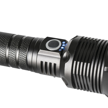 ZOOM LED XHP70 taktická svítilna 25W 2000lm 3 REŽIMY 1000m IP67 hliník VA0021 VAYOX