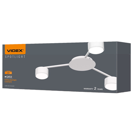 Stropní svítidlo 3x GX53 LED bílé moderní Videx