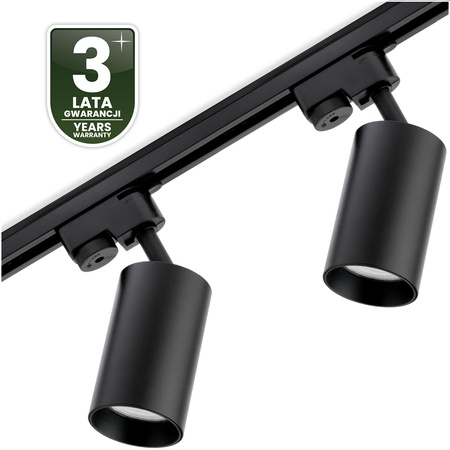 Osvětlovací lišta 1m + 2x reflektor lištový, GU10 Černá SAGI LUMILED