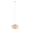 E27 Bílá skandinávská závěsná stropní lampa RATTAN S 11153 Nowodvorski
