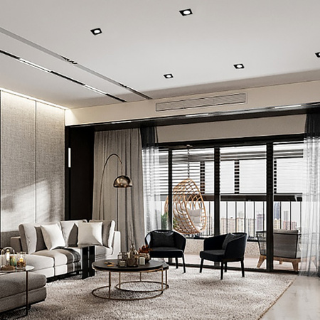 Podhledové svítidlo GU10, AR111 Nastavitelná Čtvercová Černá 14.5cm CARPI LUMILED