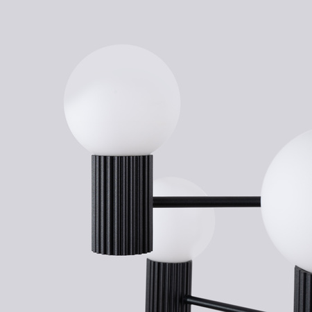 Lustr Závěsné svítidlo 6x G9 Hliníková černá svatozář French Sky SL.1830 Sollux