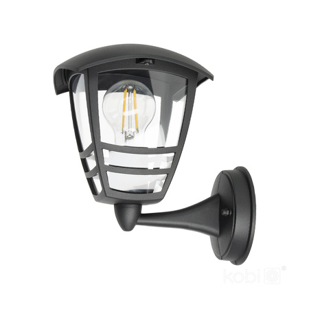 Venkovní nástěnné svítidlo E27 IP54 černé Tevio Kobi