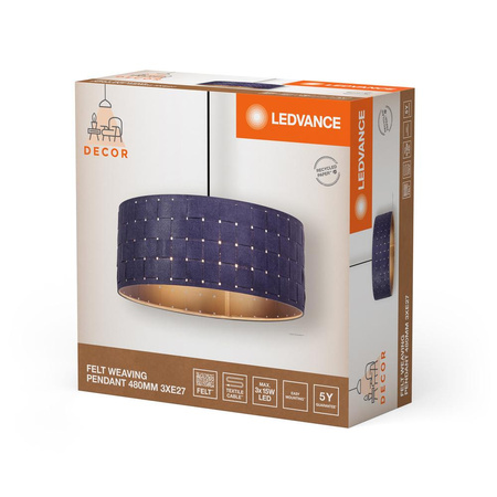 Dekorativní stropní závěsné svítidlo E27 Overhang Grey Decor Ledvance