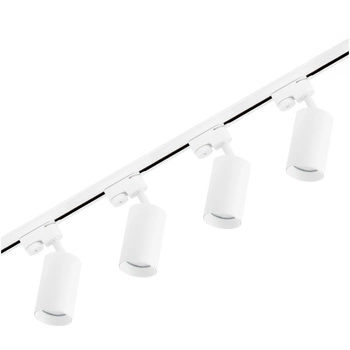 Sada osvětlovacích přípojnic 1m + 4x SAGI GU10 White LUMILED reflektor na přípojnici