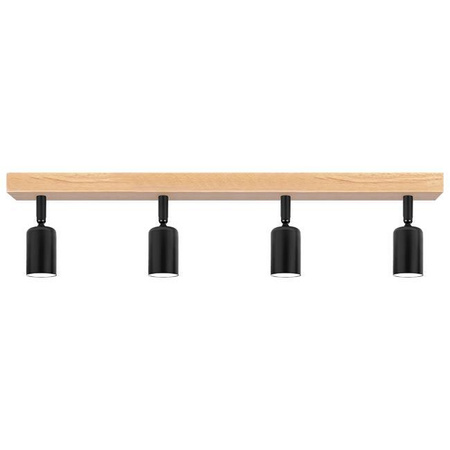 Spot Tuba Stropní svítidlo Reflektor Halogenové svítidlo 4x E27 Moving Black Brown Eos Masterled