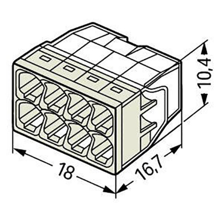 Instalační konektor Rychlokonektor WAGO 2273-208 pro WIRE 8x0.5-2.5mm