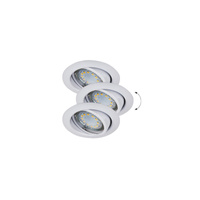 3x SPOT 3W 240lm 3000K GU10 White Minimalist IP40 Lite Rabalux svítidlo pro montáž pod omítku