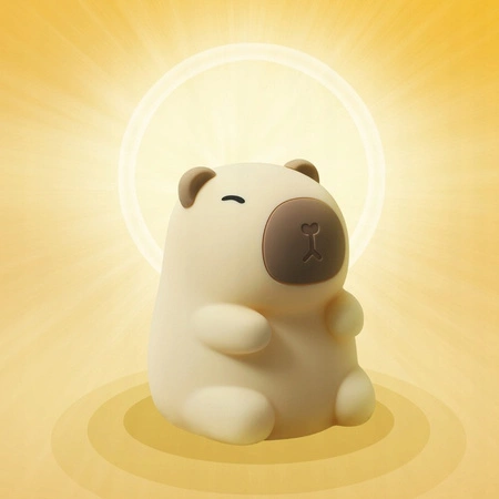 LED dětské dekorativní noční světlo Capybara 2,5W 18lm 3000K teplá bílá RGB 360° Brown Masterled