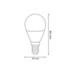 E14 G45 LED žárovka 7W = 50W 640lm 3000K Teplá bílá 160° GOLDLUX (Polux)